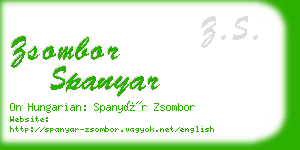 zsombor spanyar business card